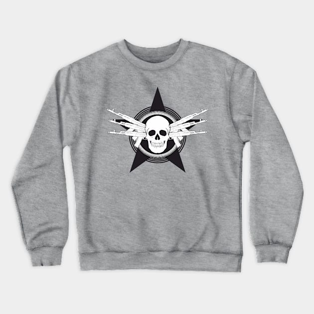 Skull and AK-74 assault rifles Crewneck Sweatshirt by FAawRay